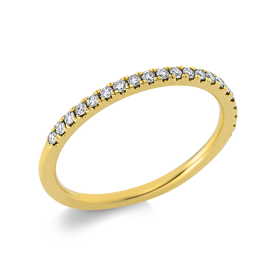 Memoire halb Ring  18kt Gelbgold mit 0,20ct Diamanten
