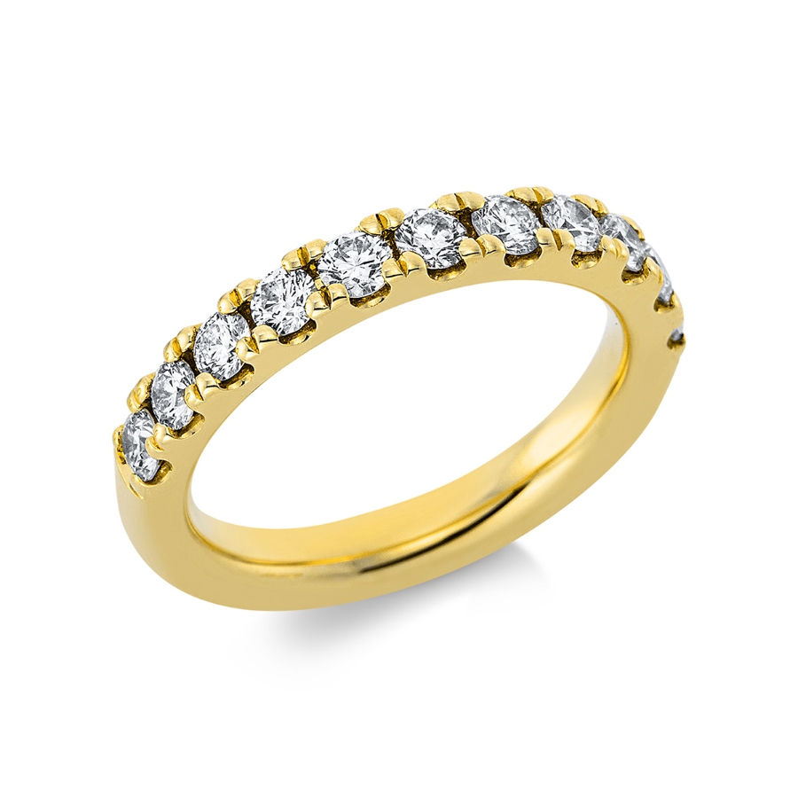 Memoire halb Ring  14kt Gelbgold mit 0,92ct Diamanten