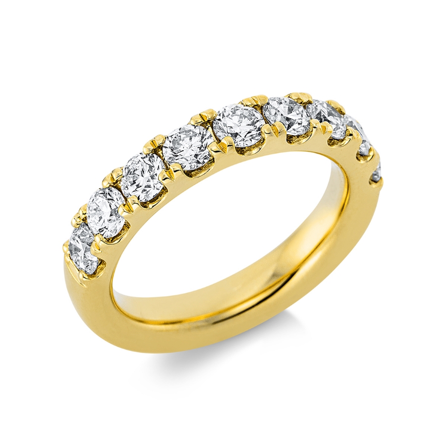 Memoire halb Ring  14kt Gelbgold mit 1,60ct Diamanten