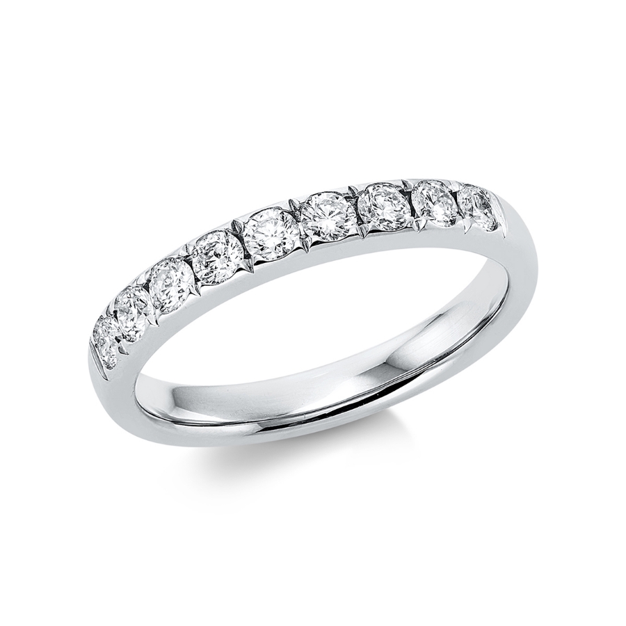 Memoire halb Ring  18kt Weißgold mit 0,50ct Diamanten