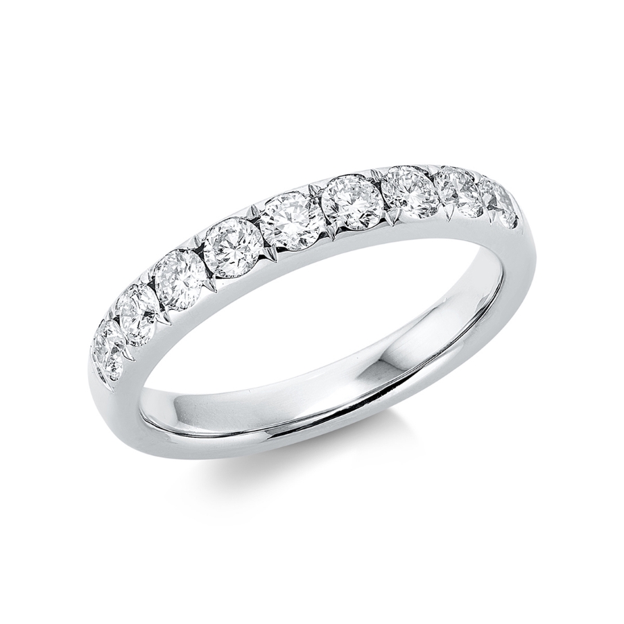 Memoire halb Ring  950PL Platin mit 0,72ct Diamanten