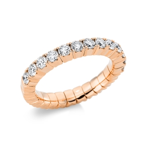 Ring 4er-Krappe 14 kt RG, Flex-Band, variabel