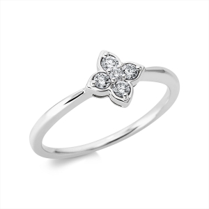Ring 18 kt WG Kleeblatt