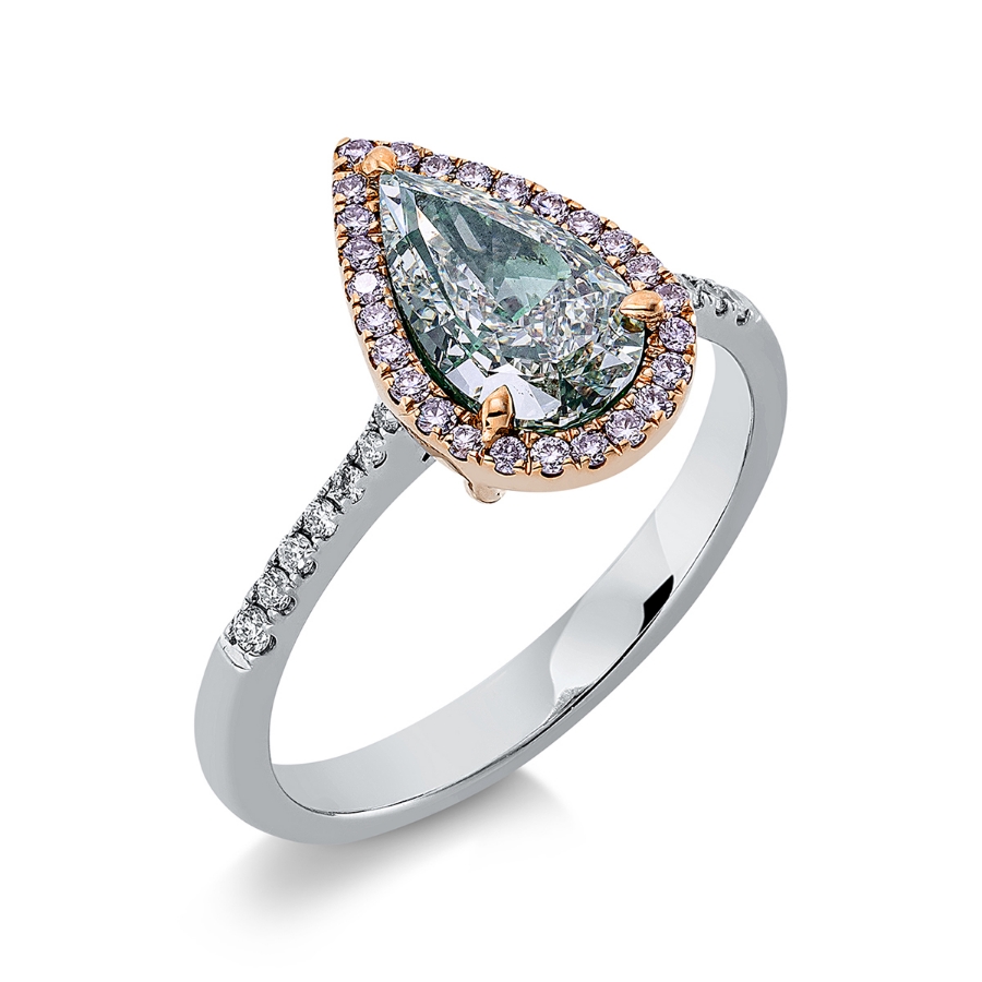 Ring 3er-Krappe 18 kt WG+RG, GIA1398003089