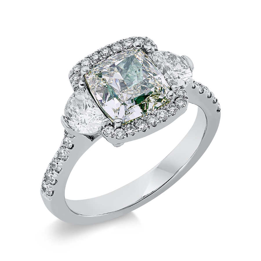 Ring 4er-Krappe 18 kt WG, GIA2346530767