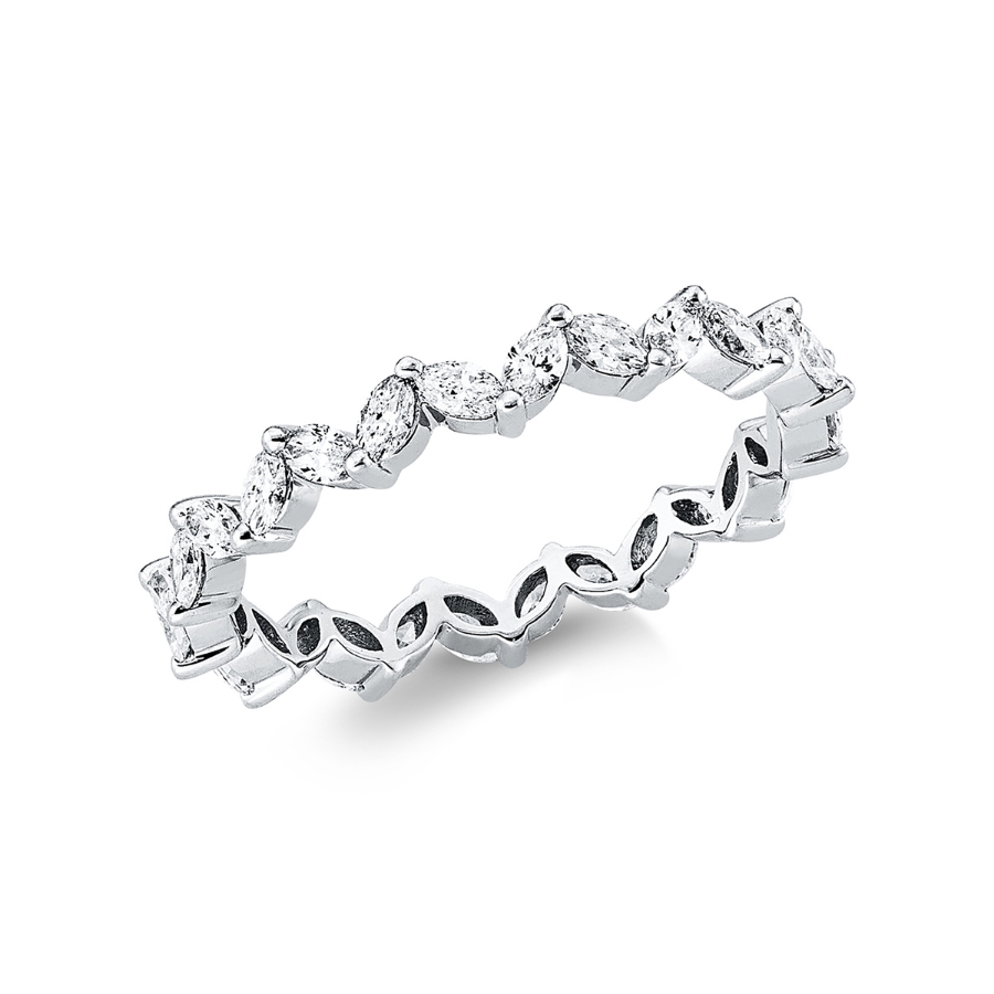 Infinity Memoire Ring  18kt Weißgold mit 0,83ct Diamanten