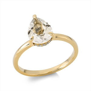 Ring 3er-Krappe 18 kt GG Tropfen