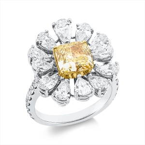 Ring 4er-Krappe 18 kt WG+GG, GIA 6232723385