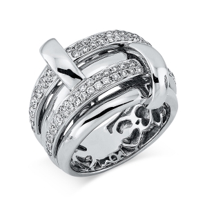 Pavé Ring  18kt Weißgold mit 0,79ct Diamanten