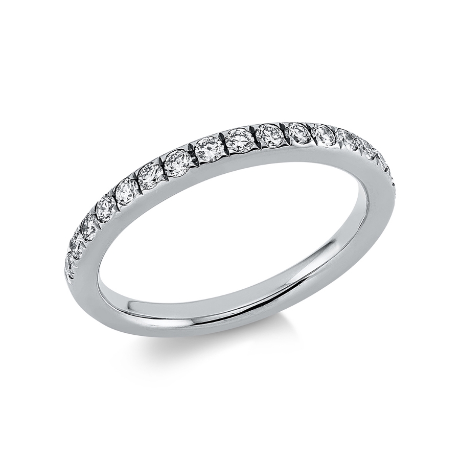Memoire halb Ring  18kt Weißgold mit 0,35ct Diamanten