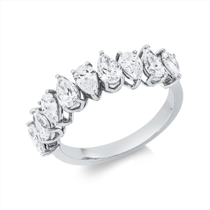 Memoire halb Ring  18kt Weißgold mit 1,72ct Diamanten