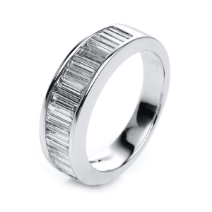 Memoire halb Ring  18kt Weißgold mit 1,29ct Diamanten