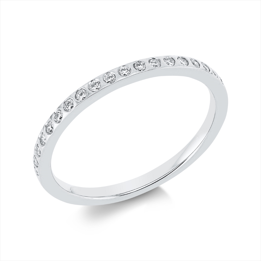 Memoire halb Ring  18kt Gelbgold mit 0,18ct Diamanten