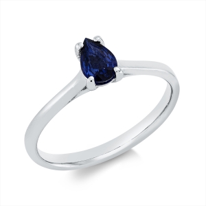 Ring 4er-Krappe 18 kt WG Tropfen
