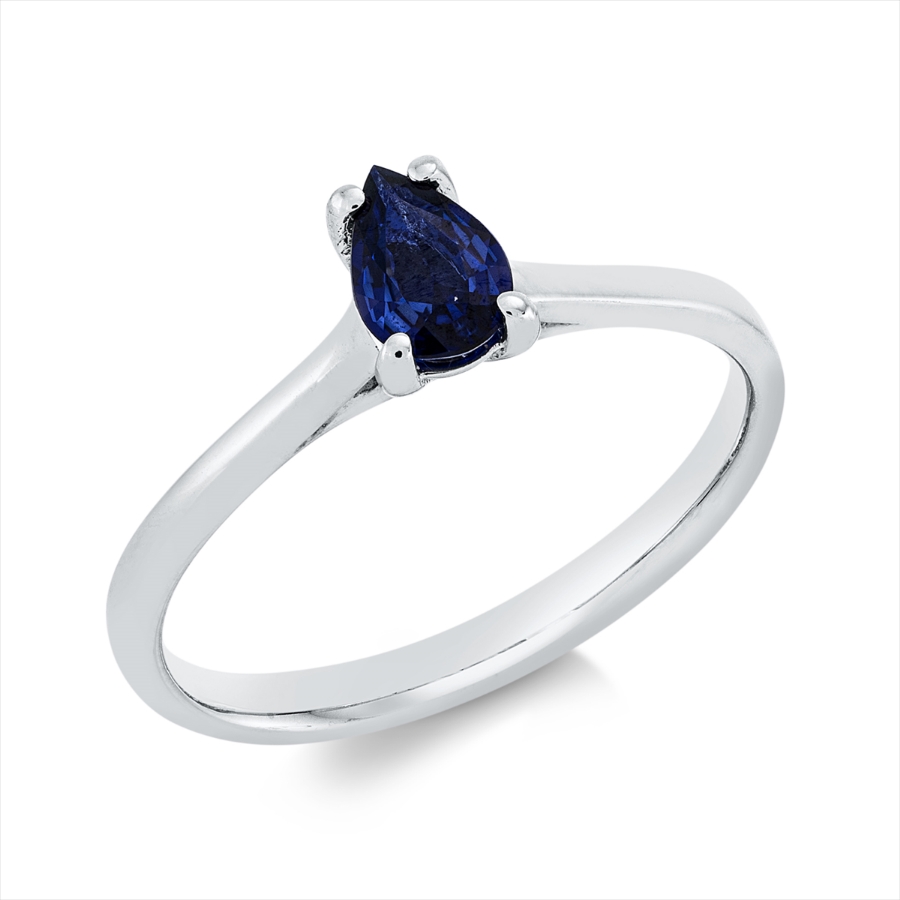 Ring 4er-Krappe 18 kt WG Tropfen