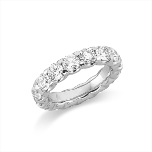 Infinity Memoire Ring 4er-Krappe 18kt Weißgold GIA Premium Edition mit 4,80ct Diamanten