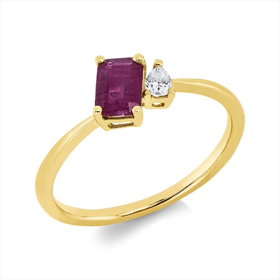 Ring 4er-Krappe 18 kt GG