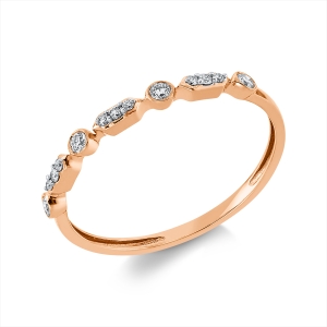 Ring 18 kt GG, Fassung rhodiniert