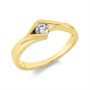 Ring 18 kt GG, Fassung rhodiniert