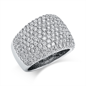 Pavé Ring  18kt Weißgold mit 3,44ct Diamanten