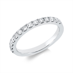 Memoire halb Ring  18kt Weißgold mit 0,45ct Diamanten