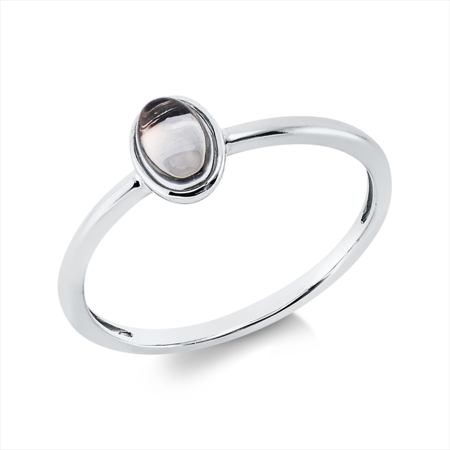 Ring Zarge 18 kt WG Oval