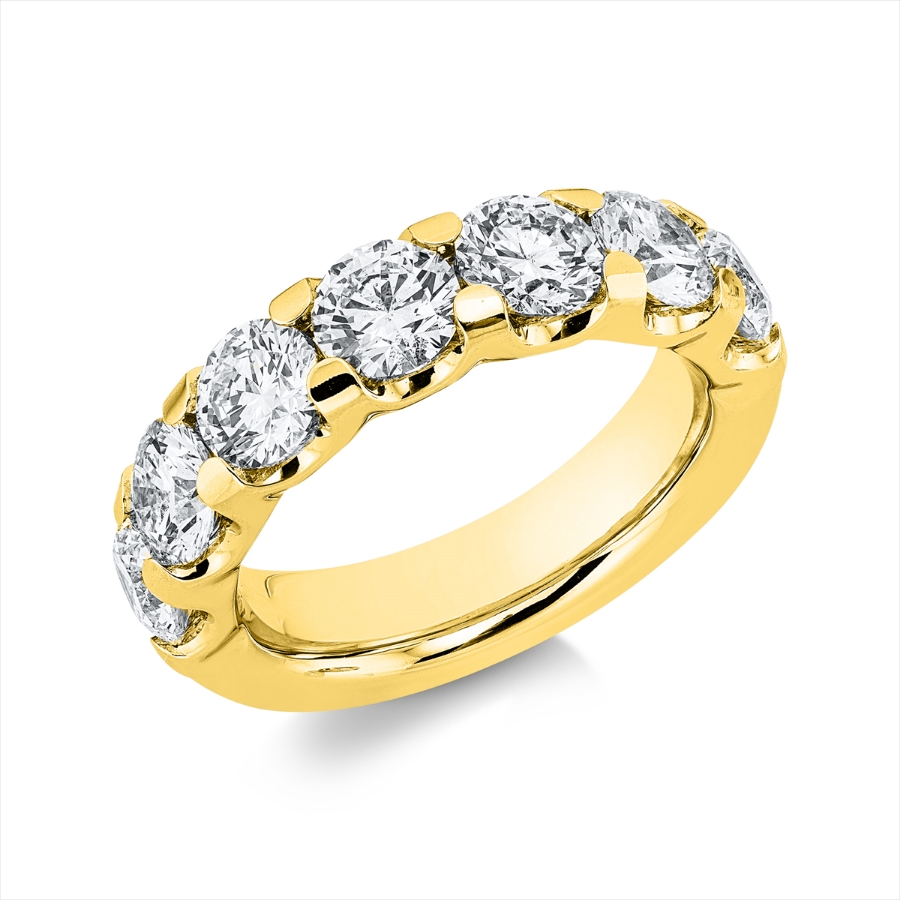 Memoire halb Ring  18kt Gelbgold Premium Edition, 7 GIA's mit 3,54ct Diamanten