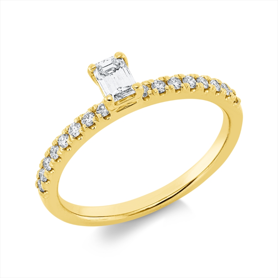 Ring 4er-Krappe 18 kt GG