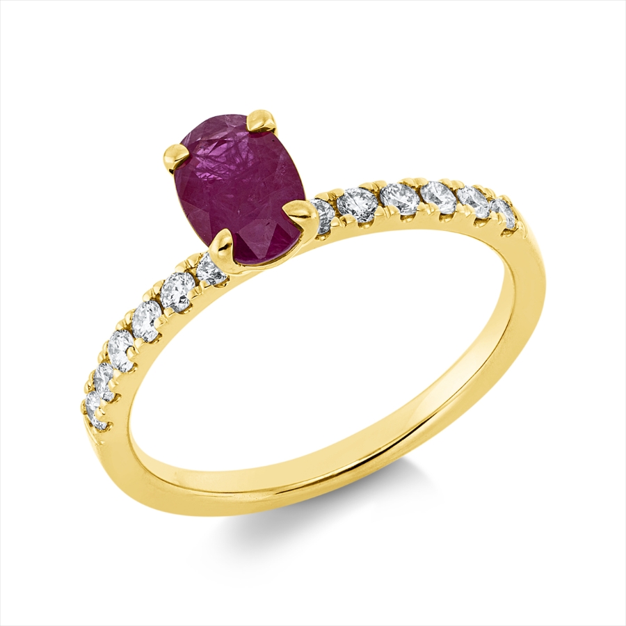 Ring 4er-Krappe 18 kt GG