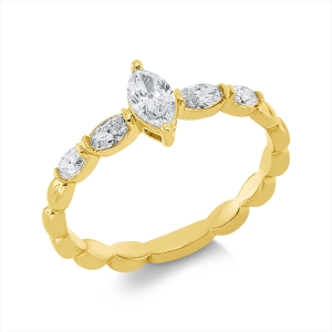 Solitaire Ring  18kt Gelbgold mit 0,55ct Diamanten