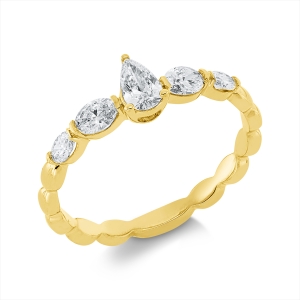 Solitaire Ring  18kt Gelbgold mit 0,54ct Diamanten