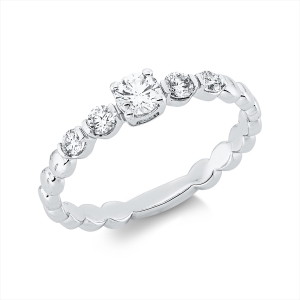 Solitaire Ring  18kt Weißgold mit 0,41ct Diamanten