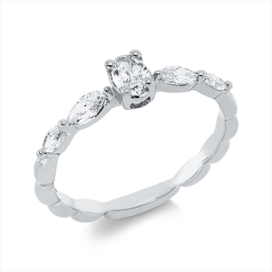 Solitaire Ring  18kt Gelbgold mit 0,48ct Diamanten