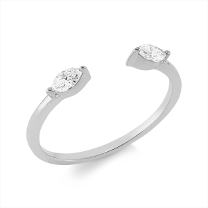 Ring 2er-Krappe 18 kt WG
