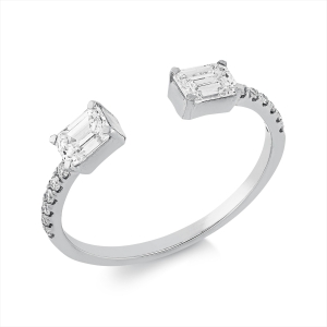 Ring 4er-Krappe 18 kt WG