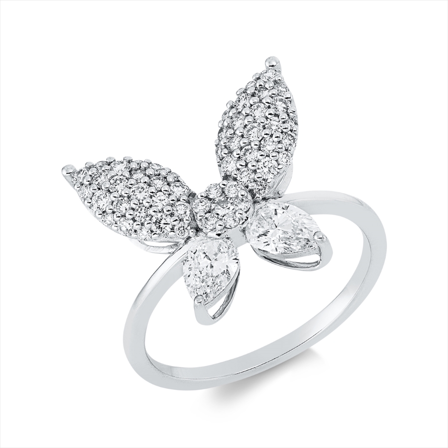 Ring 18 kt WG Schmetterling