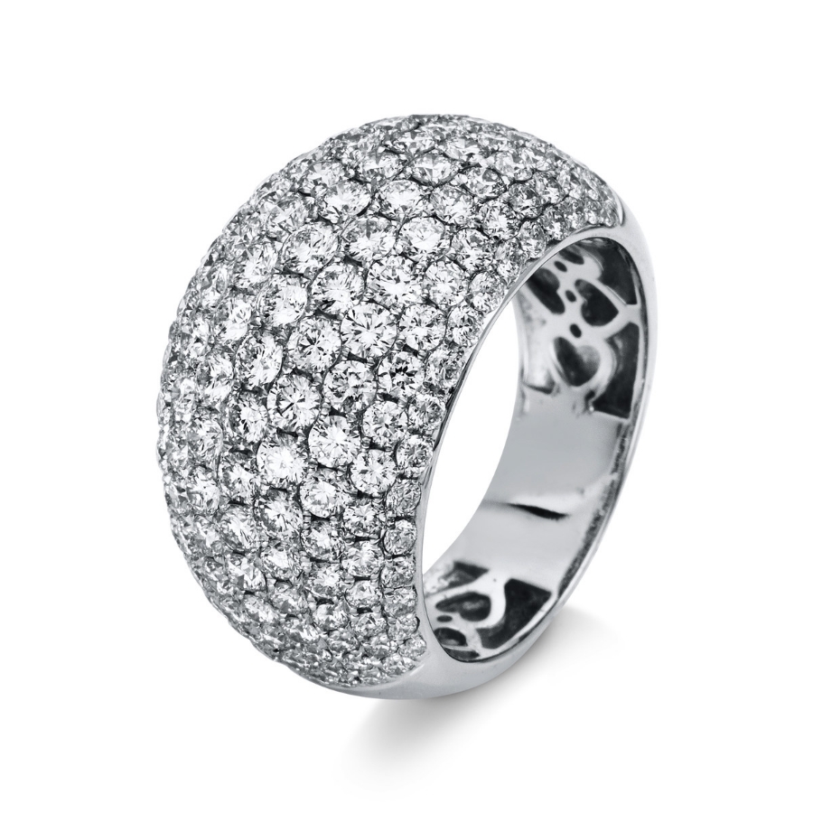 Pavé Ring  18kt Weißgold mit 3,21ct Diamanten