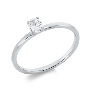 Solitaire Ring 4er-Krappe 18kt Weißgold mit 0,25ct Diamanten