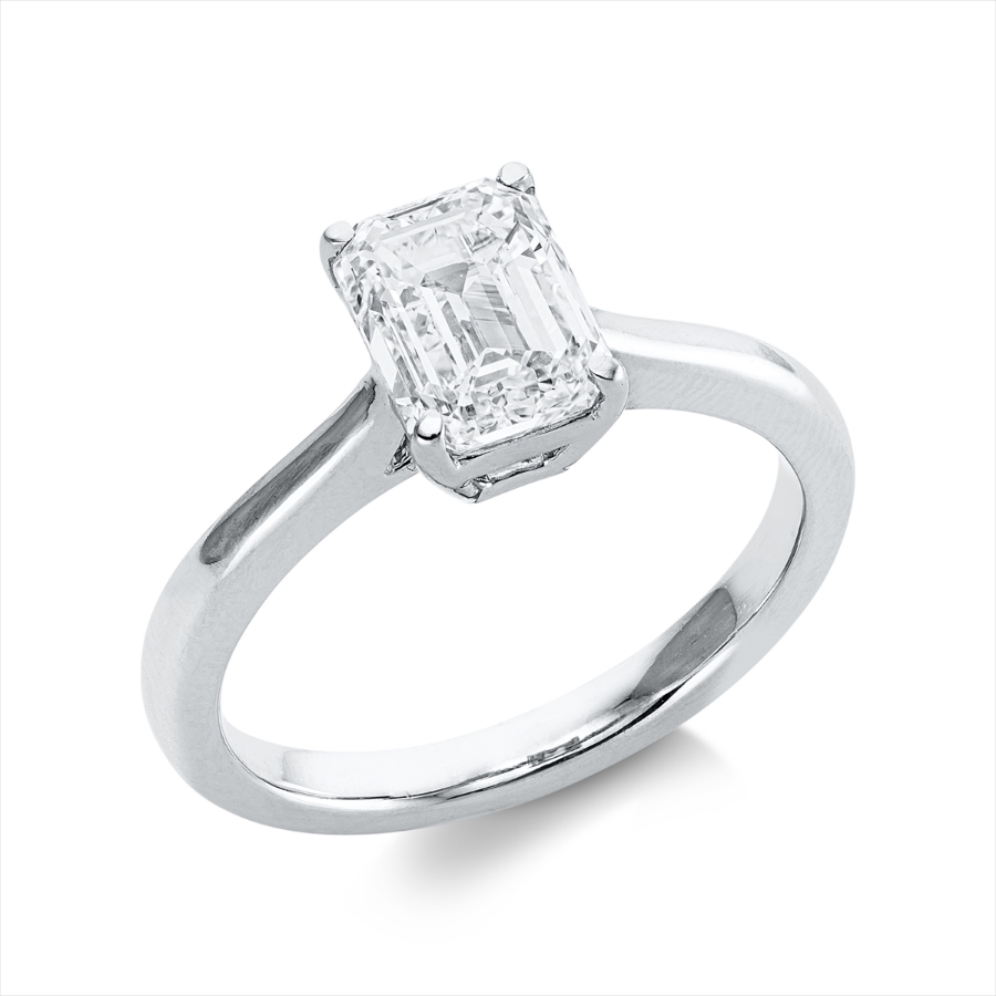 Solitaire Ring 4er-Krappe 18kt Weißgold GIA2497321451 mit 2,00ct Diamanten
