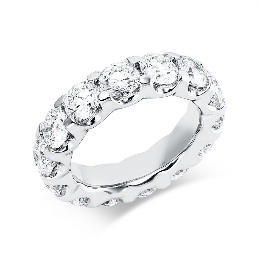 Infinity Memoire Ring  18kt Weißgold Premium Edition, 14 GIA's mit 7,04ct Diamanten