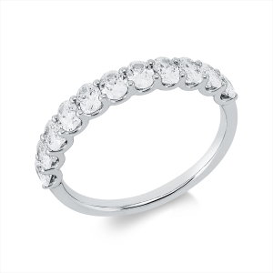 Memoire halb Ring  18kt Weißgold mit 1,24ct Diamanten