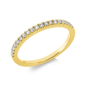 Memoire halb Ring  18kt Gelbgold mit 0,19ct Diamanten