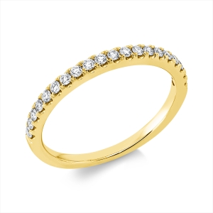 Memoire halb Ring  18kt Gelbgold mit 0,24ct Diamanten