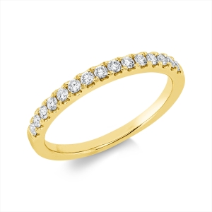 Memoire halb Ring  18kt Gelbgold mit 0,28ct Diamanten