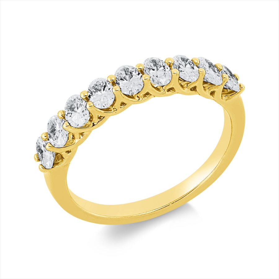 Memoire halb Ring  18kt Gelbgold mit 0,93ct Diamanten