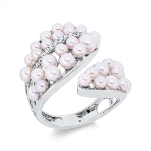 Ring  18kt Weißgold mit 0,10ct Diamanten