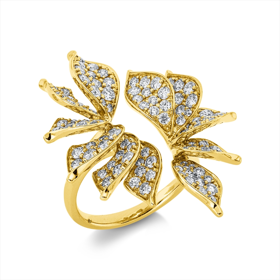 Pavé Ring  18kt Gelbgold mit 2,38ct Diamanten
