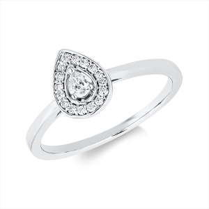 Ring 18 kt WG Tropfen