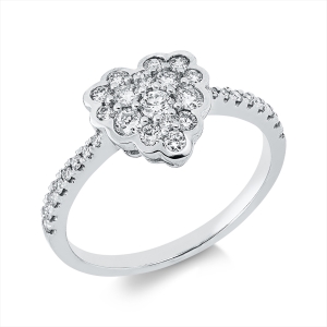 Ring 18 kt WG Herz