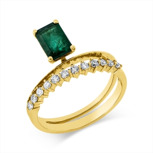 Ring 4er-Krappe 18 kt GG